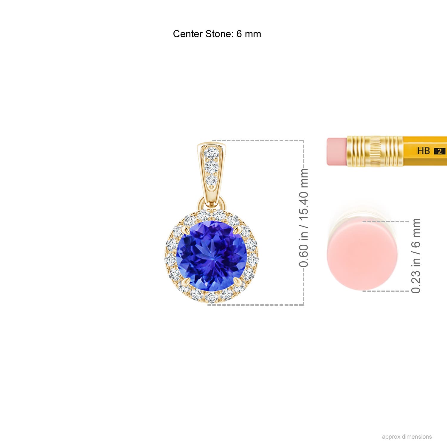 AAA - Tanzanite / 1.03 CT / 14 KT Yellow Gold