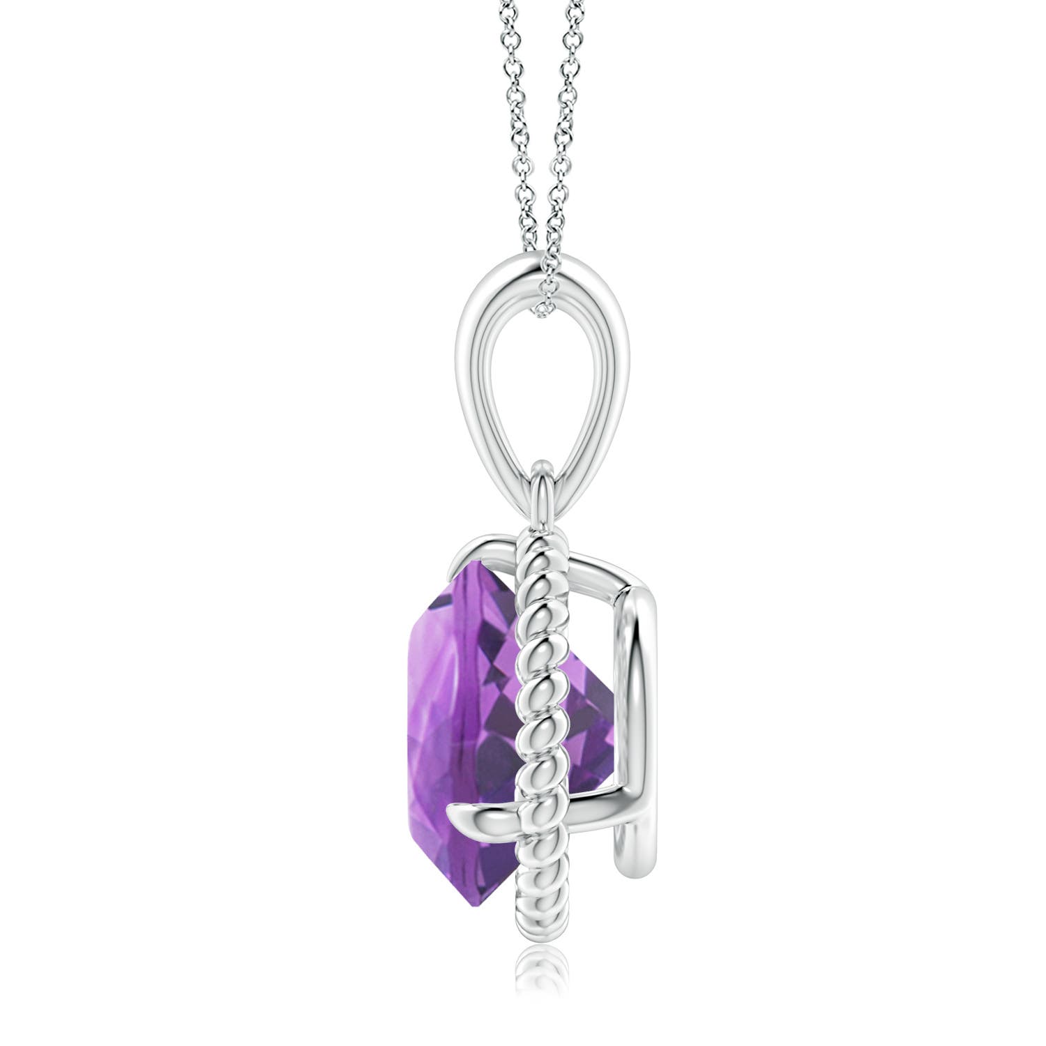 A - Amethyst / 3.2 CT / 14 KT White Gold