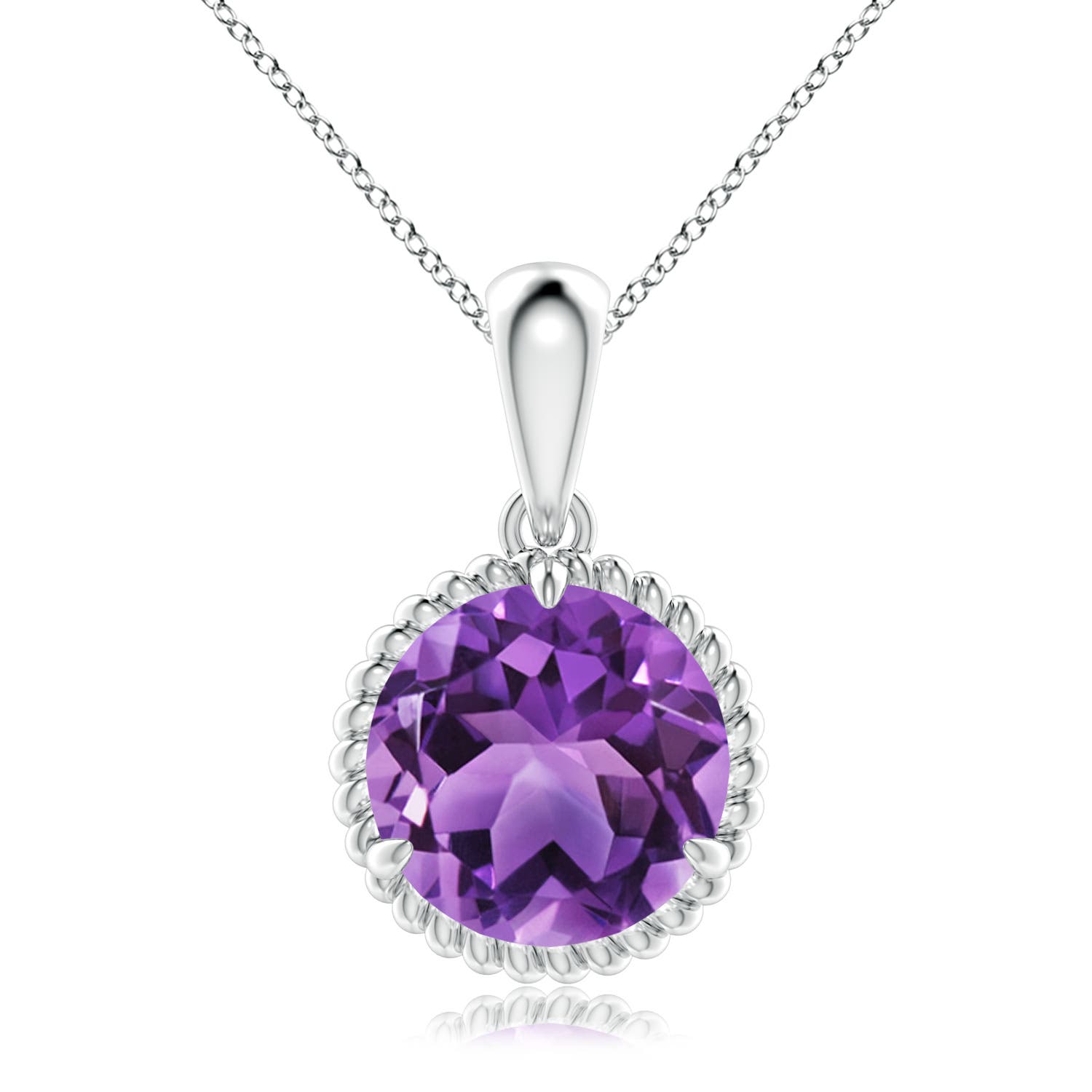 AA - Amethyst / 3.2 CT / 14 KT White Gold