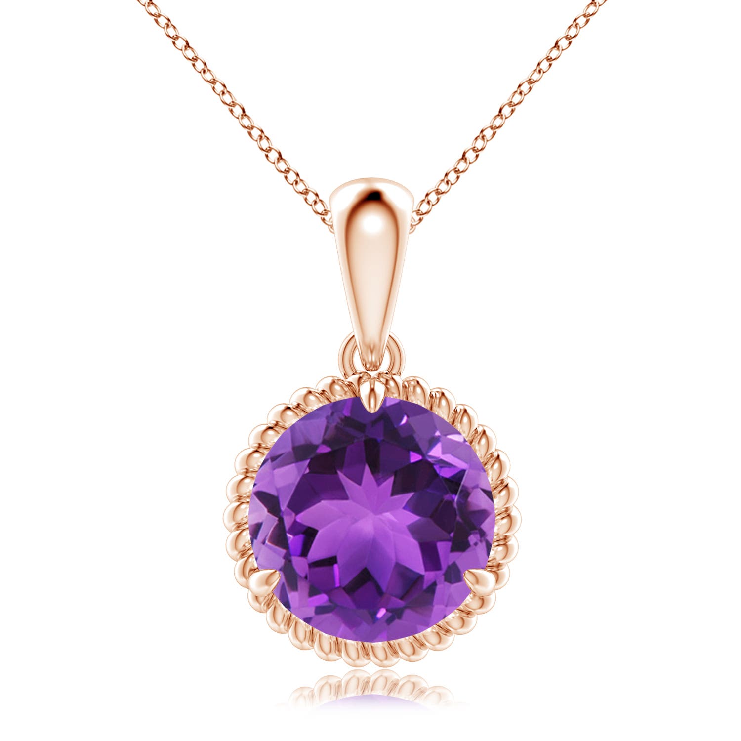 AAA - Amethyst / 3.2 CT / 14 KT Rose Gold