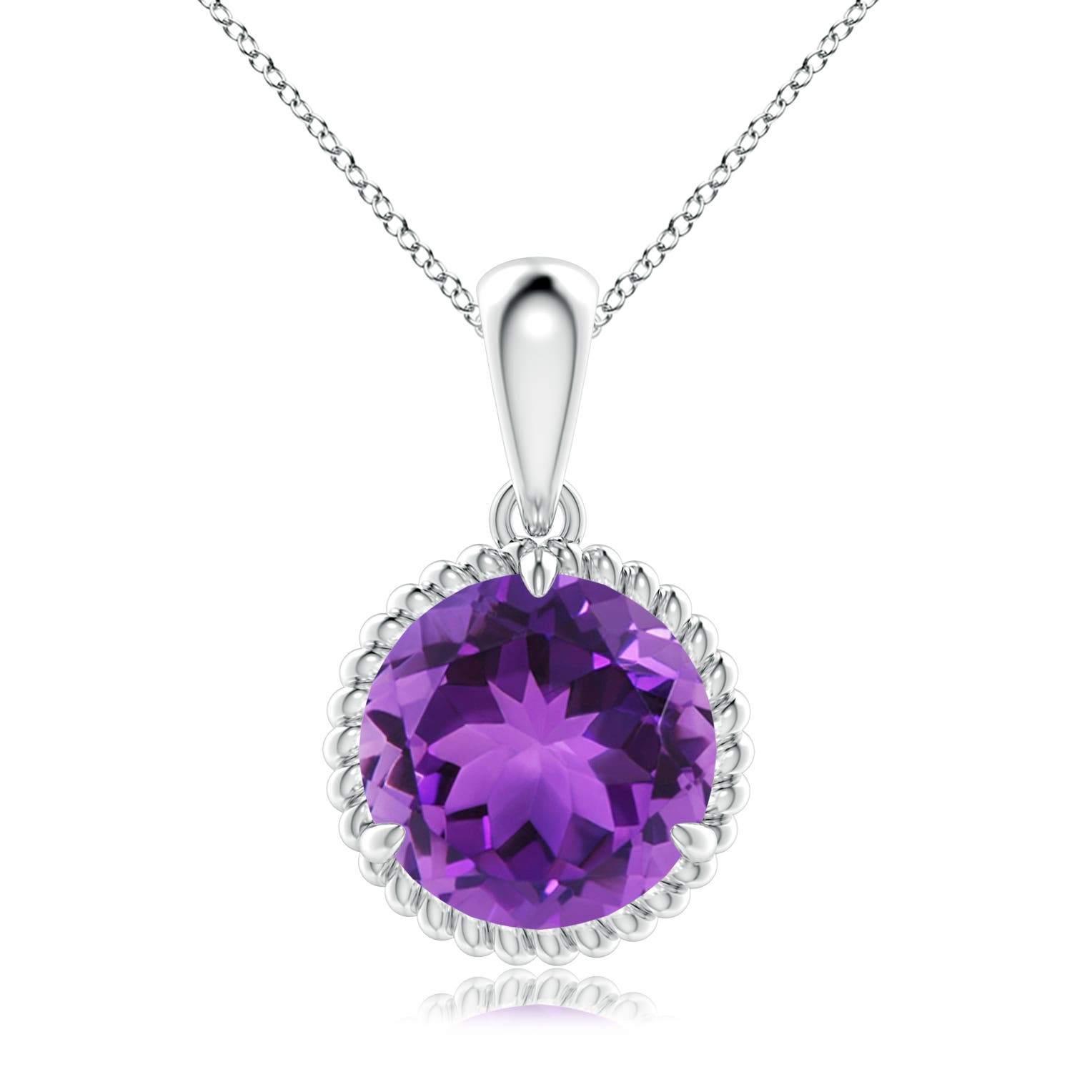 AAA - Amethyst / 3.2 CT / 14 KT White Gold