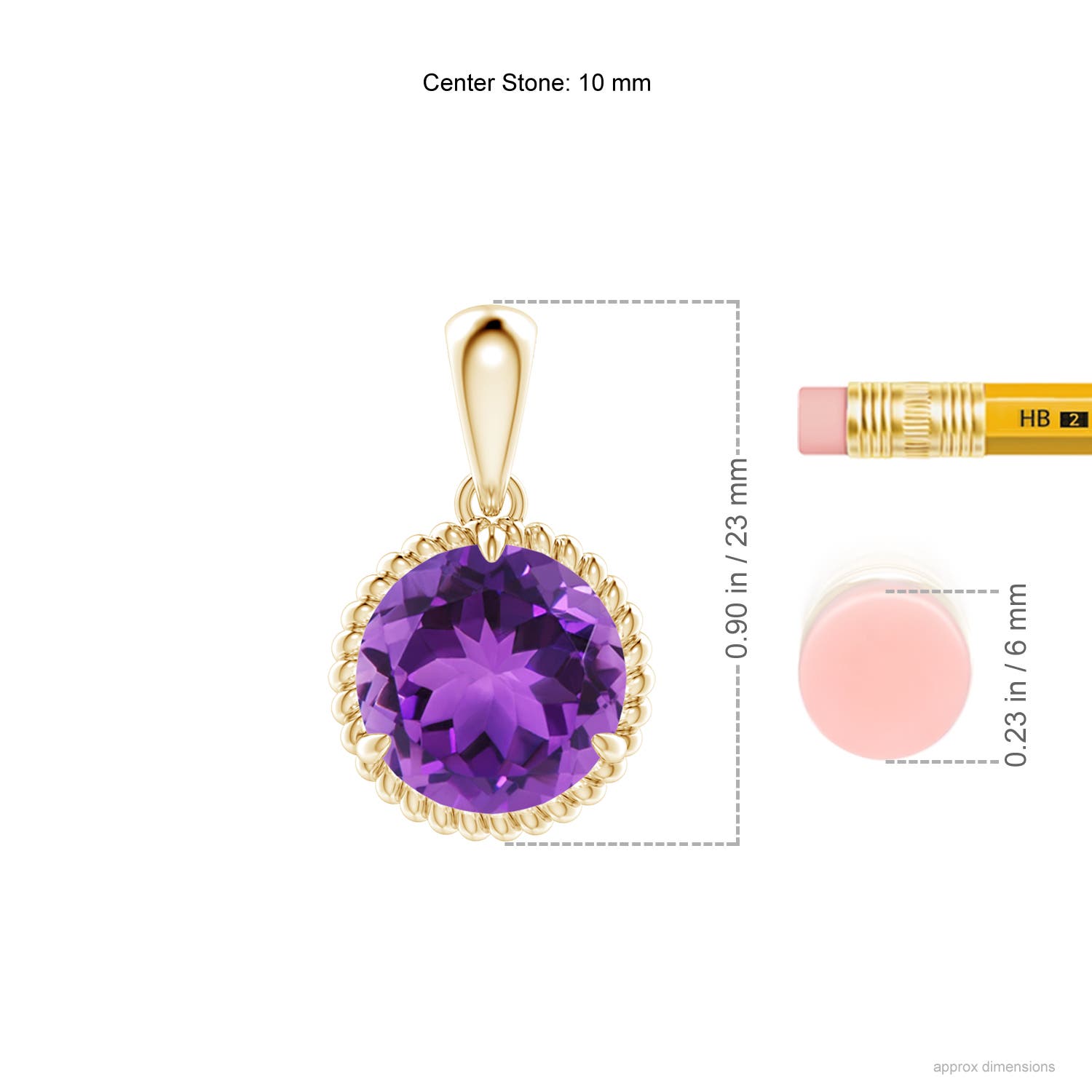 AAA - Amethyst / 3.2 CT / 14 KT Yellow Gold