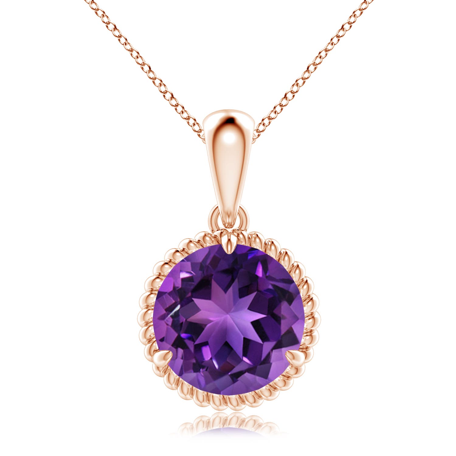 AAAA - Amethyst / 3.2 CT / 14 KT Rose Gold