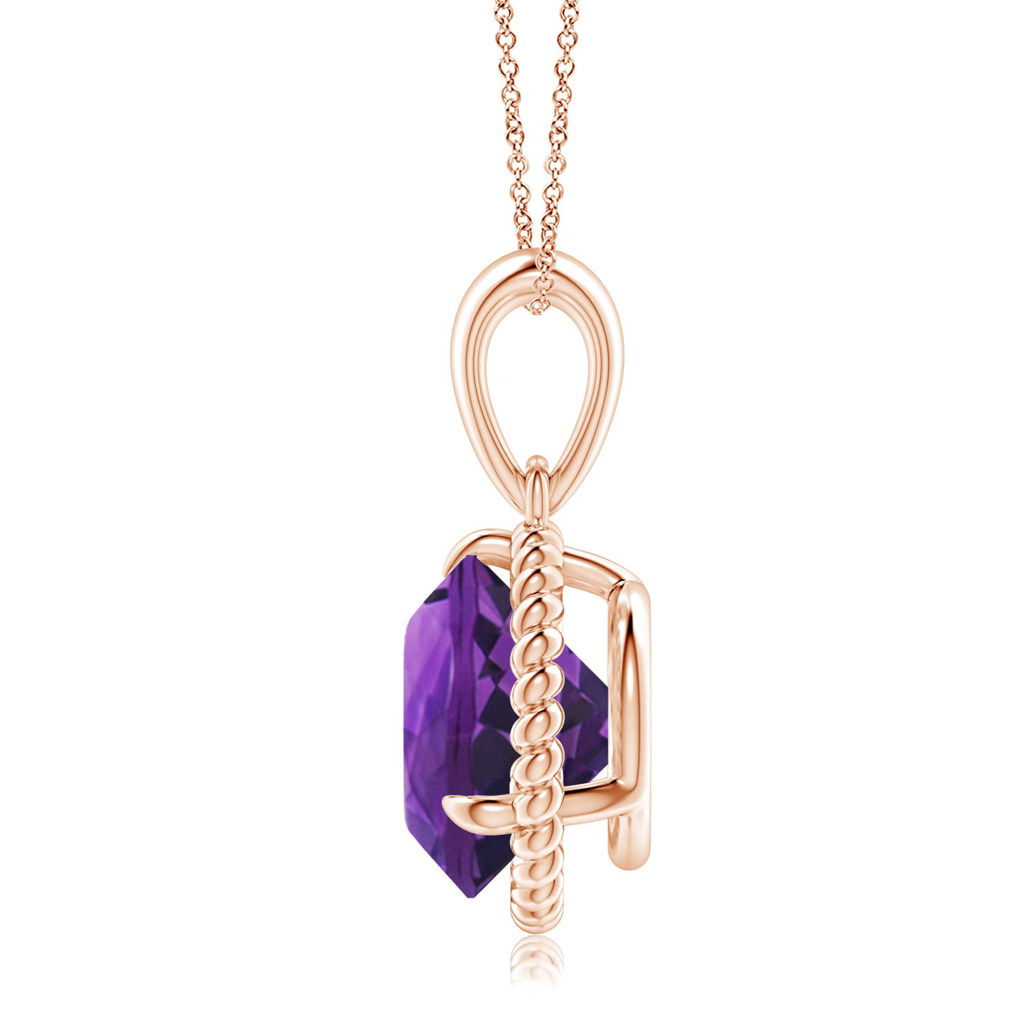 AAAA - Amethyst / 3.2 CT / 14 KT Rose Gold