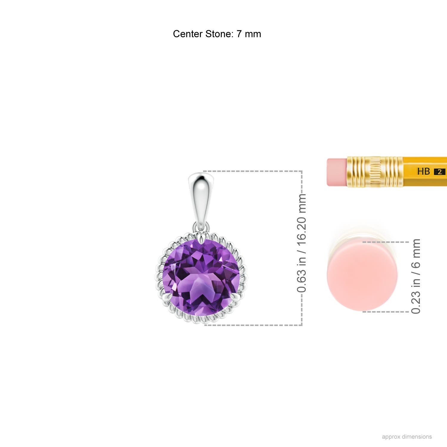 AA - Amethyst / 1.15 CT / 14 KT White Gold