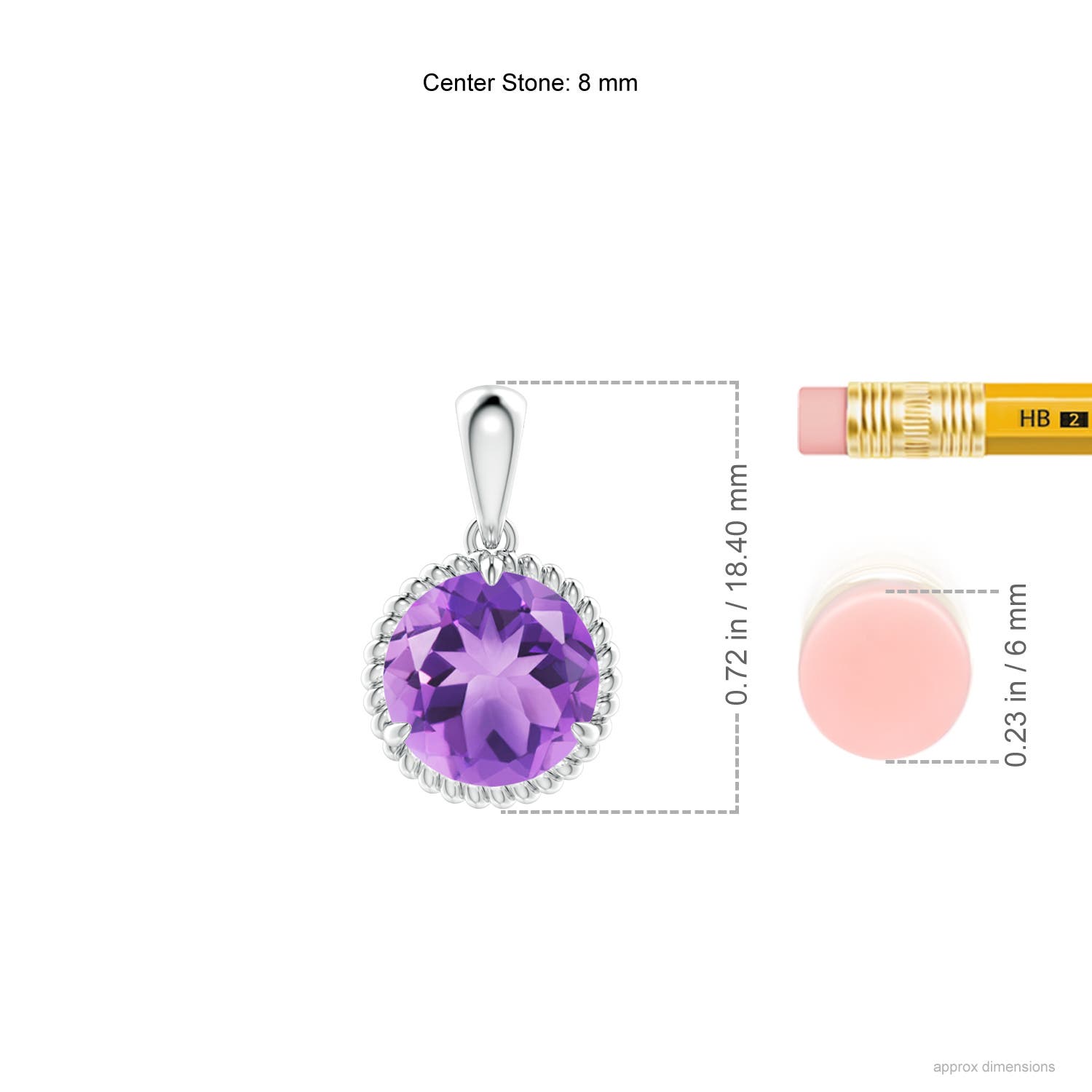 A - Amethyst / 1.7 CT / 14 KT White Gold