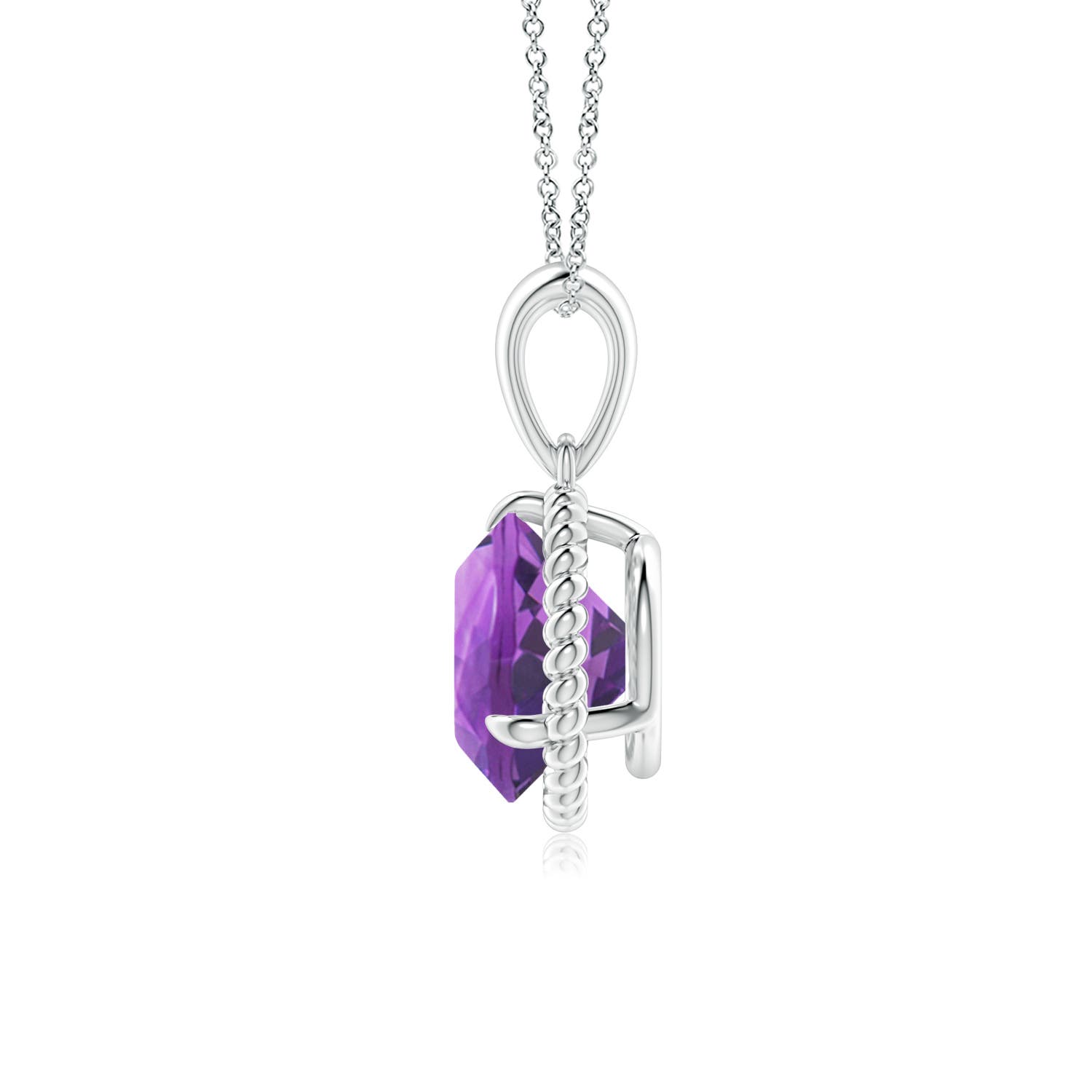 AA - Amethyst / 1.7 CT / 14 KT White Gold
