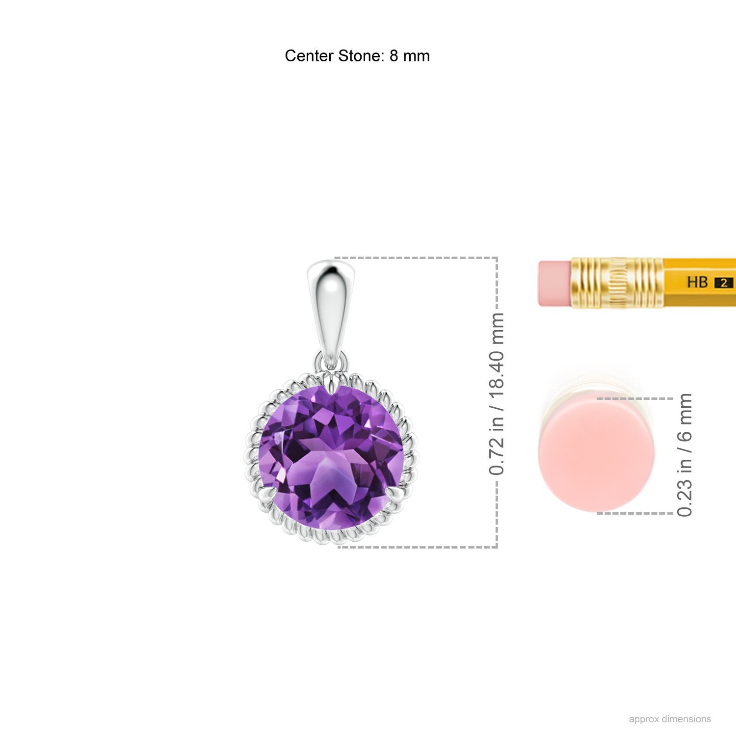 AA - Amethyst / 1.7 CT / 14 KT White Gold