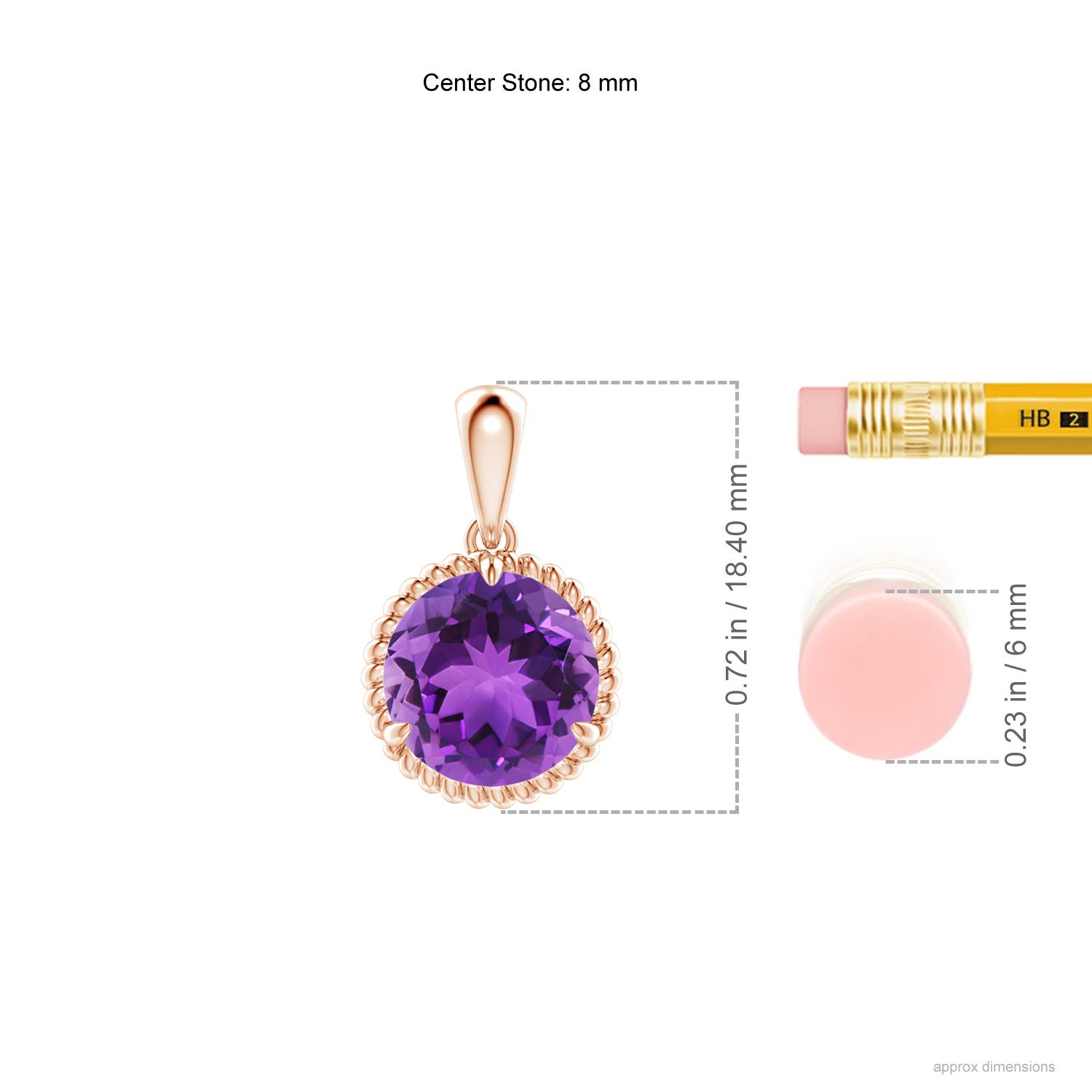 AAA - Amethyst / 1.7 CT / 14 KT Rose Gold