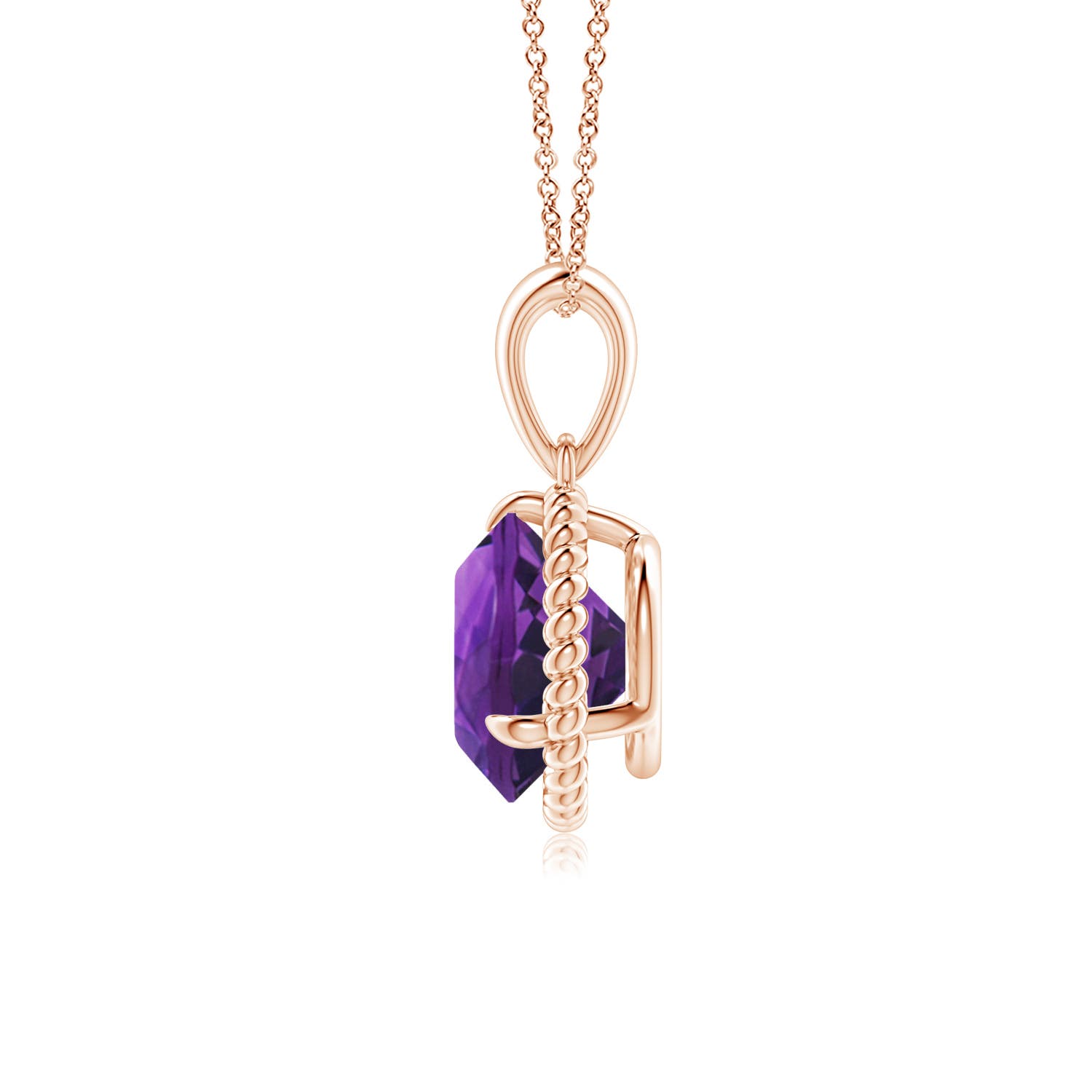 AAAA - Amethyst / 1.7 CT / 14 KT Rose Gold