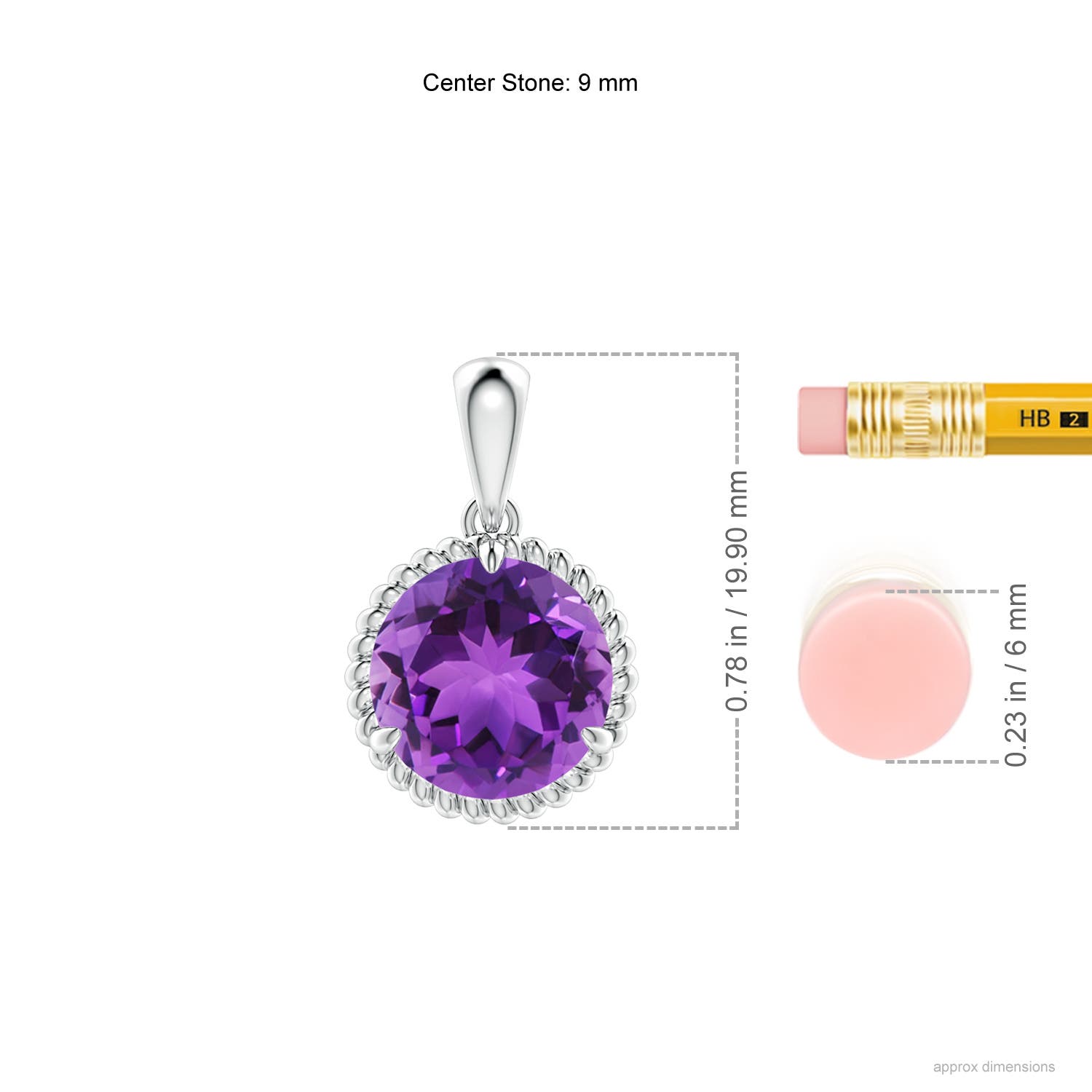 AAA - Amethyst / 2.45 CT / 14 KT White Gold