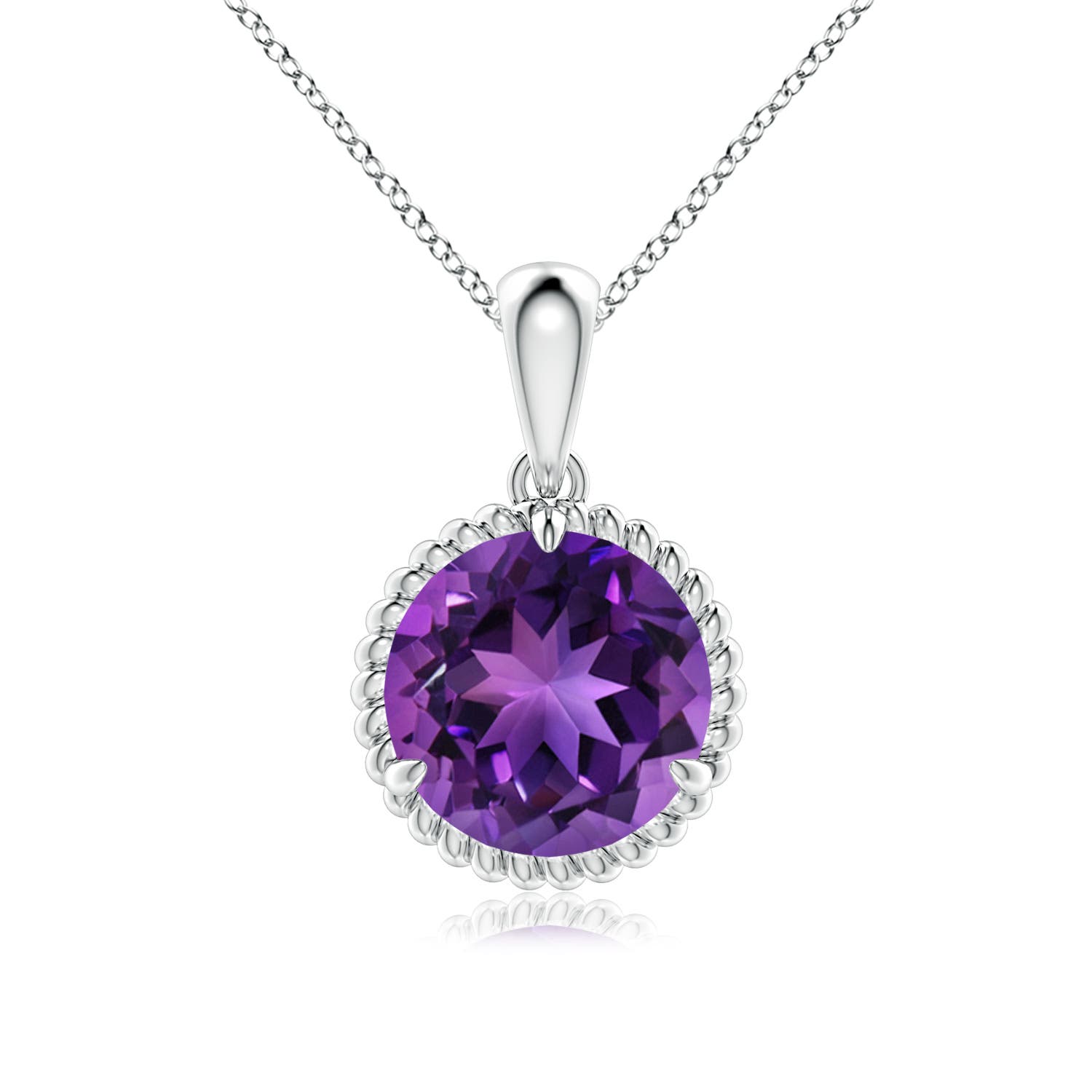 AAAA - Amethyst / 2.45 CT / 14 KT White Gold