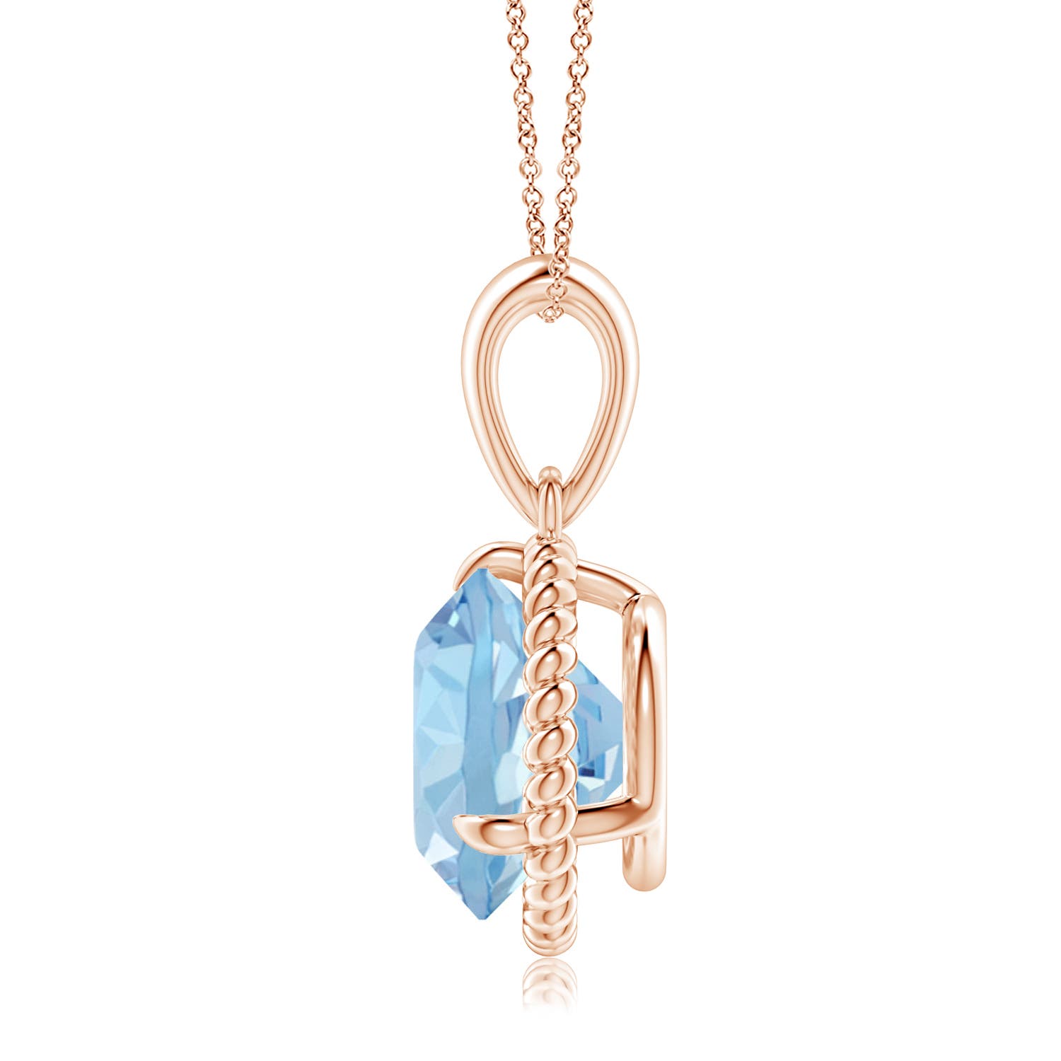 AAA - Aquamarine / 3.2 CT / 14 KT Rose Gold