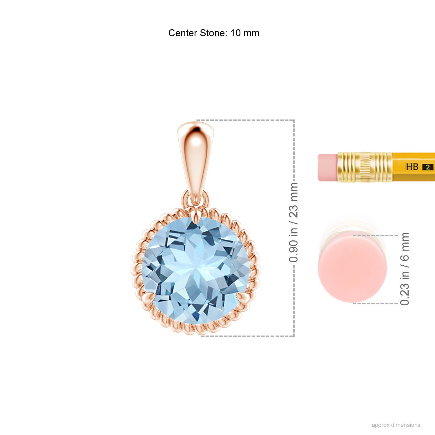 AAA - Aquamarine / 3.2 CT / 14 KT Rose Gold