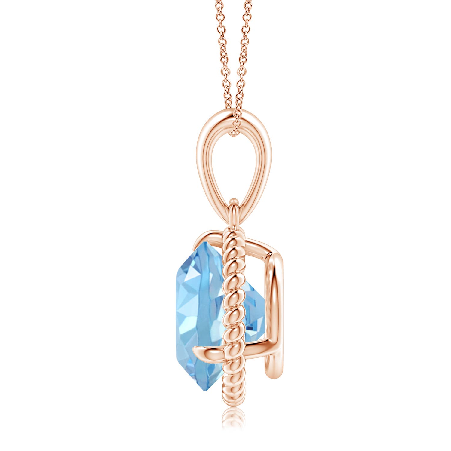 AAAA - Aquamarine / 3.2 CT / 14 KT Rose Gold