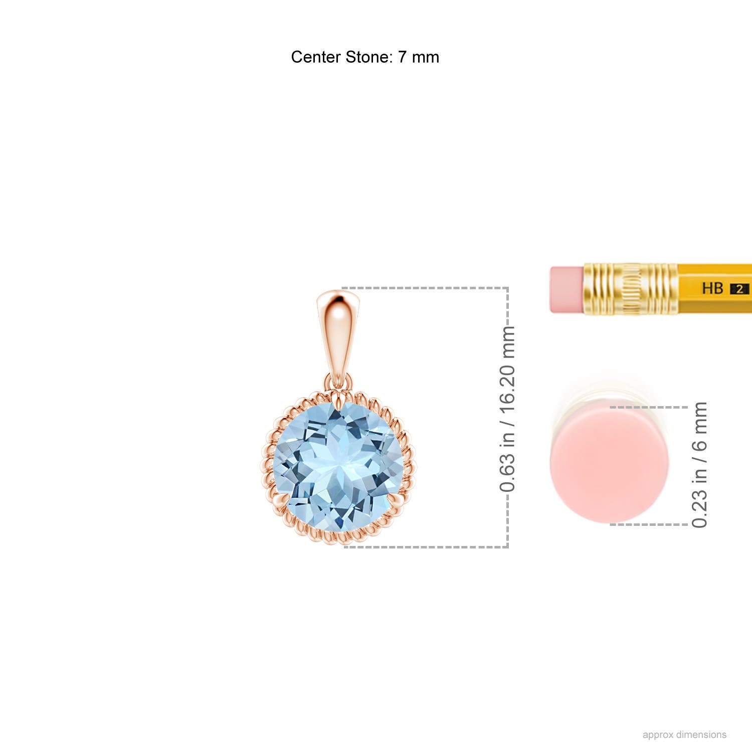 AAA - Aquamarine / 1.12 CT / 14 KT Rose Gold