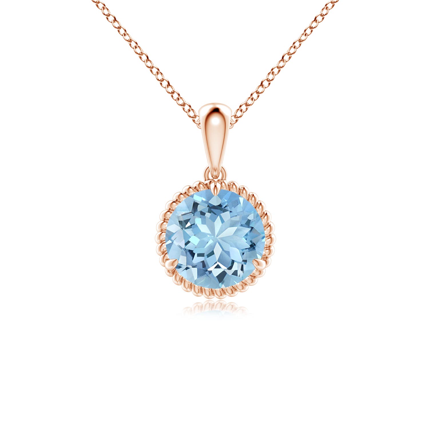 AAAA - Aquamarine / 1.12 CT / 14 KT Rose Gold