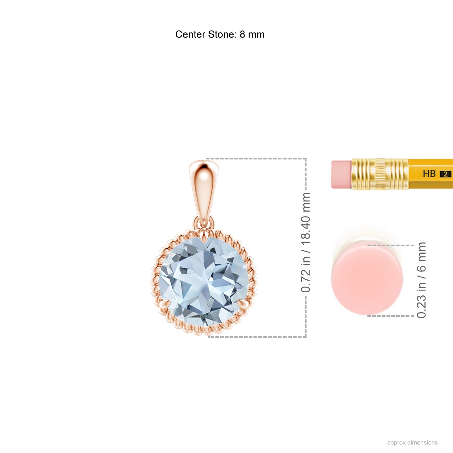 A - Aquamarine / 1.6 CT / 14 KT Rose Gold