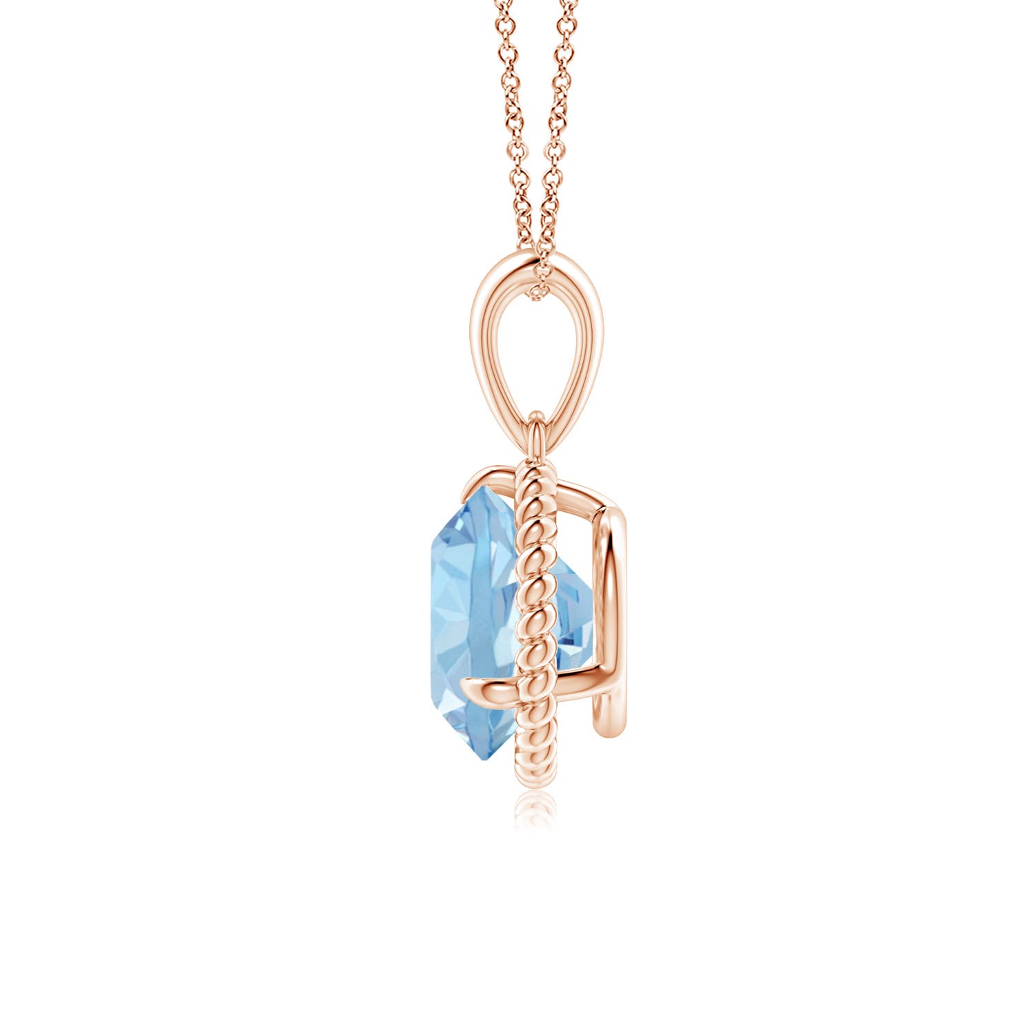 AAA - Aquamarine / 1.6 CT / 14 KT Rose Gold