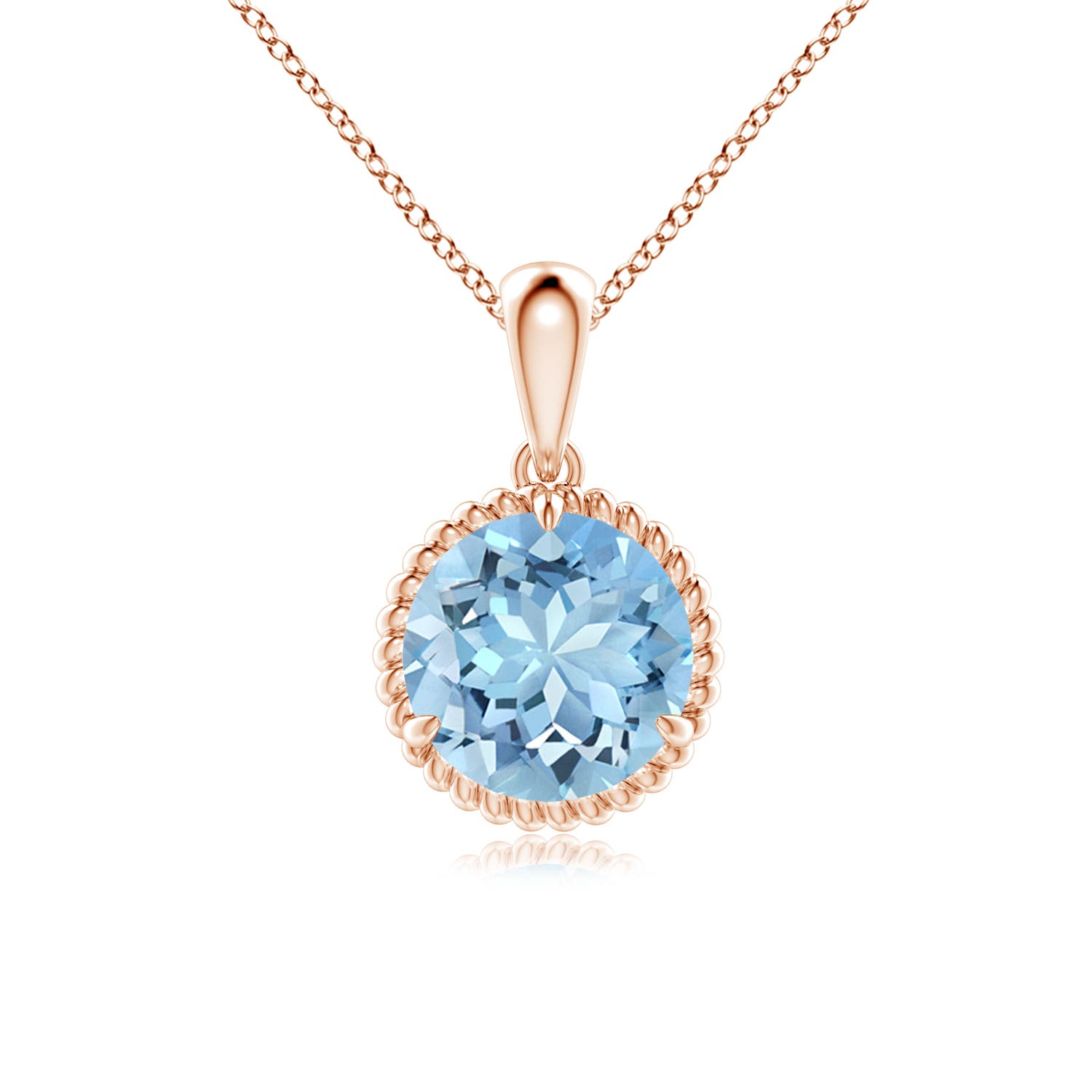 AAAA - Aquamarine / 1.6 CT / 14 KT Rose Gold