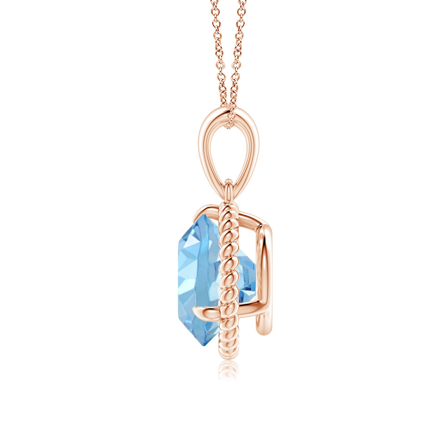 AAAA - Aquamarine / 2.3 CT / 14 KT Rose Gold