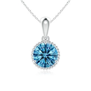 Round Fancy Intense, VS2 Blue Diamond