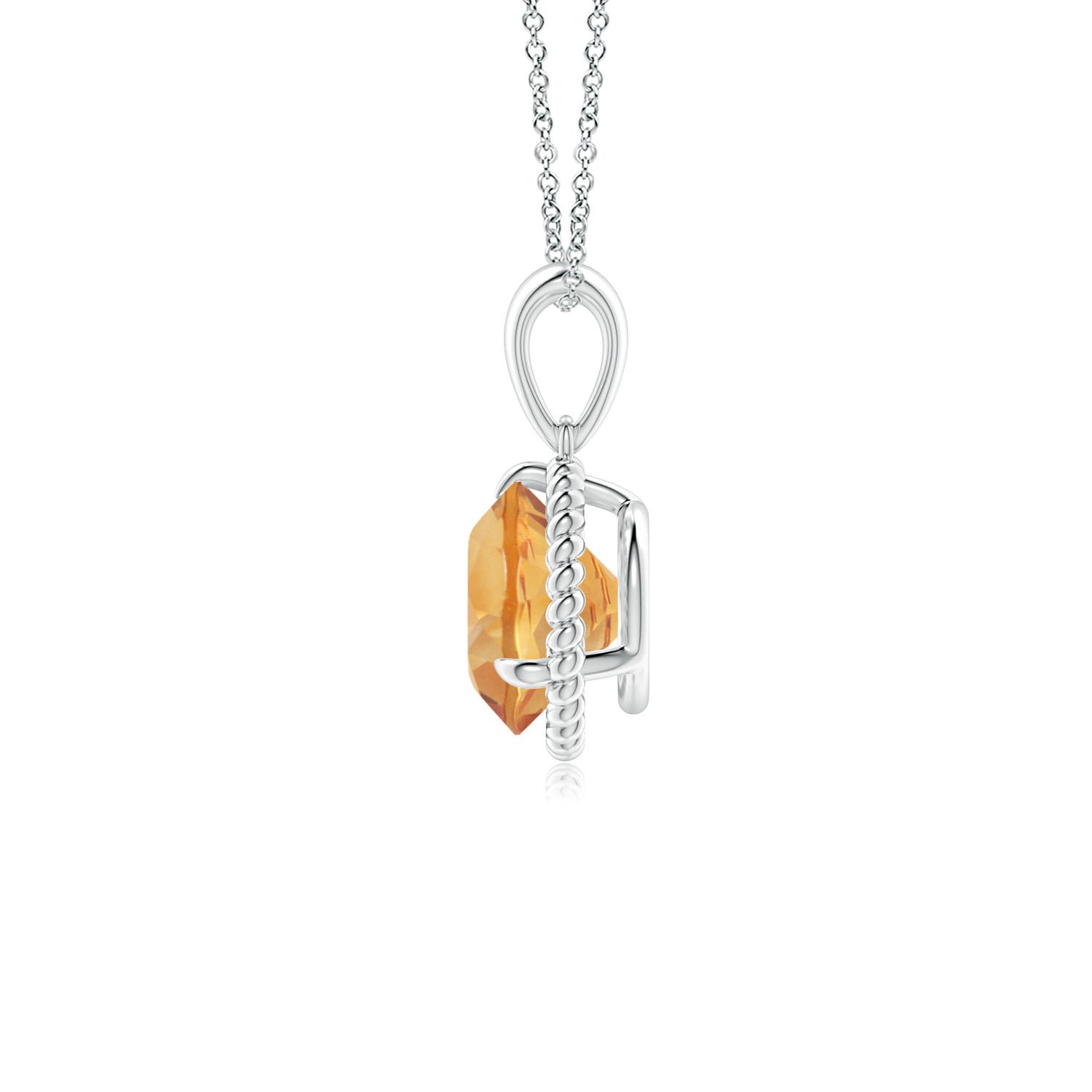 A - Citrine / 1.25 CT / 14 KT White Gold