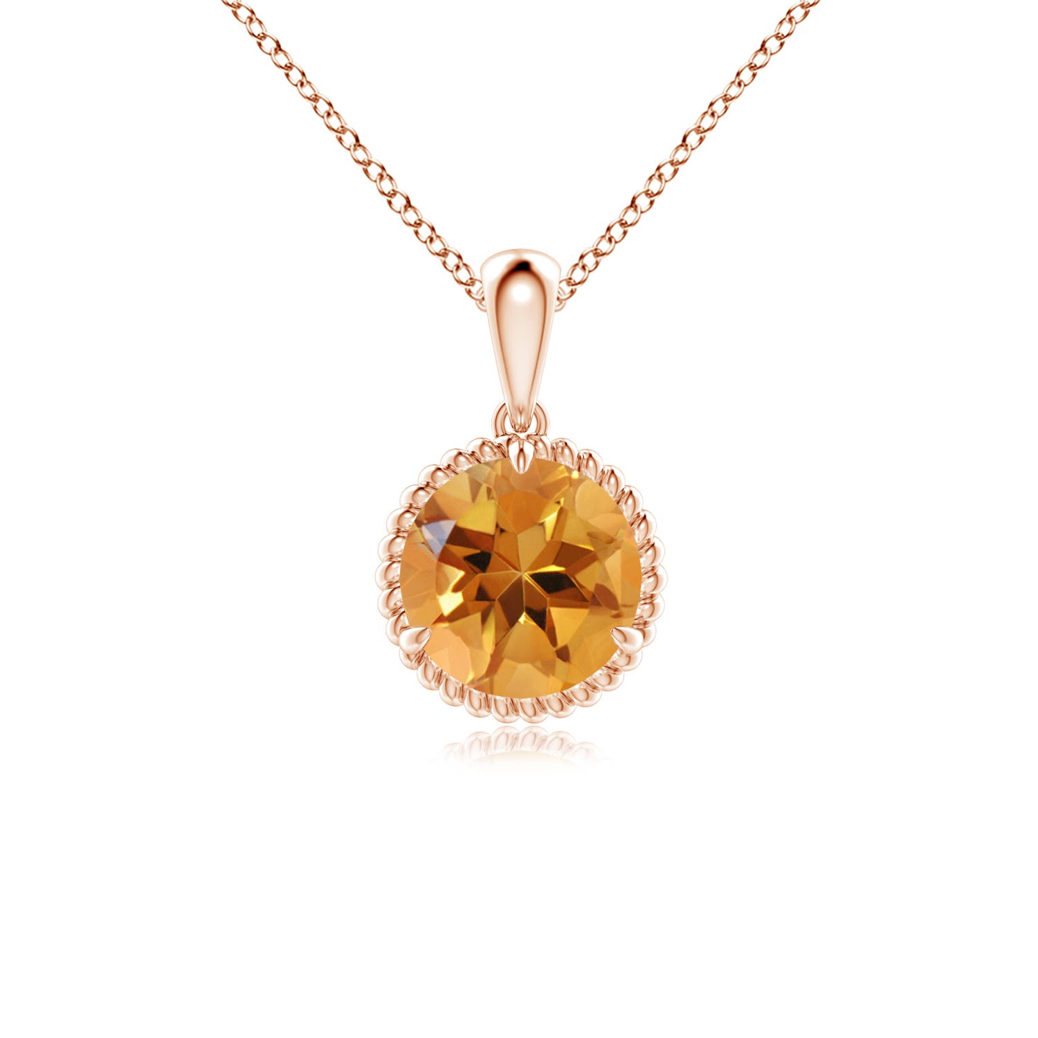 AA - Citrine / 1.25 CT / 14 KT Rose Gold