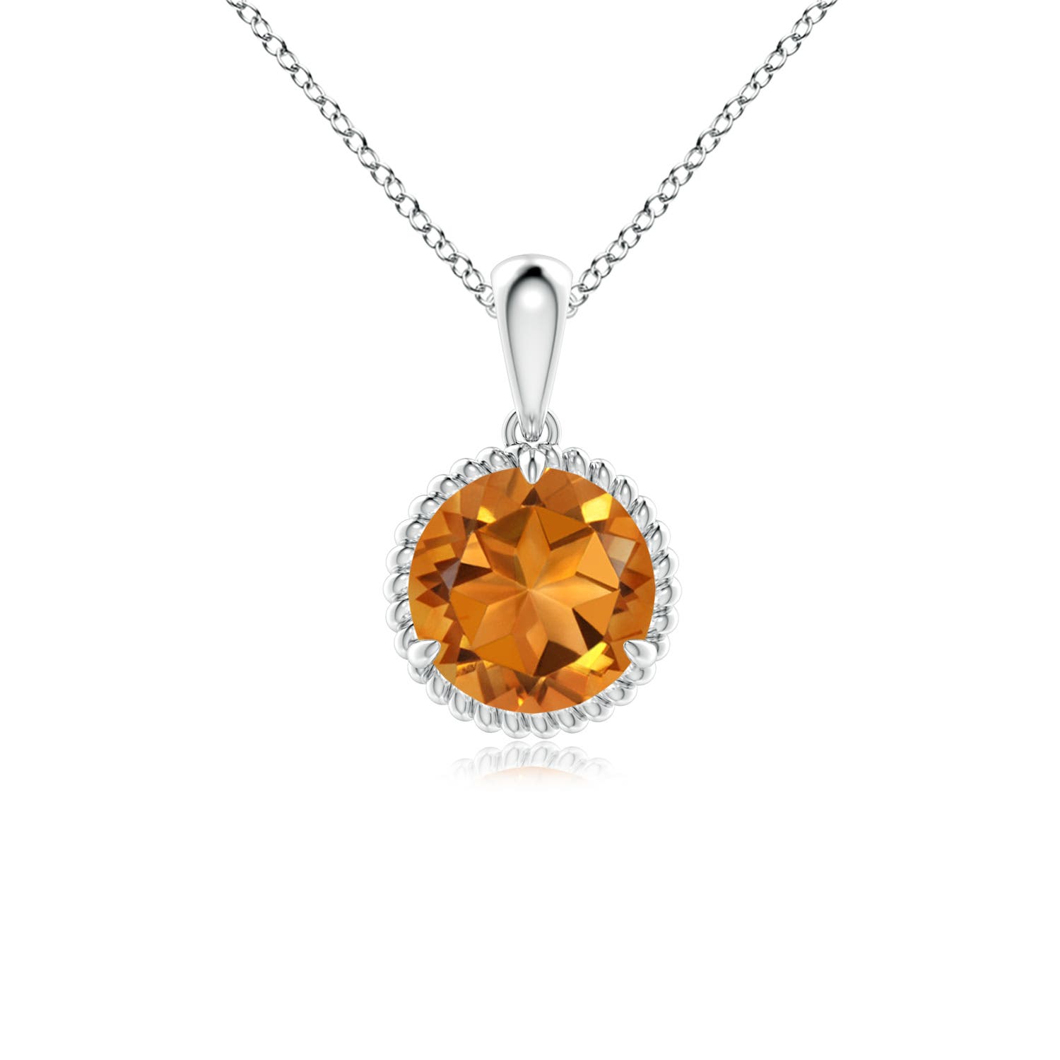 AAA - Citrine / 1.25 CT / 14 KT White Gold