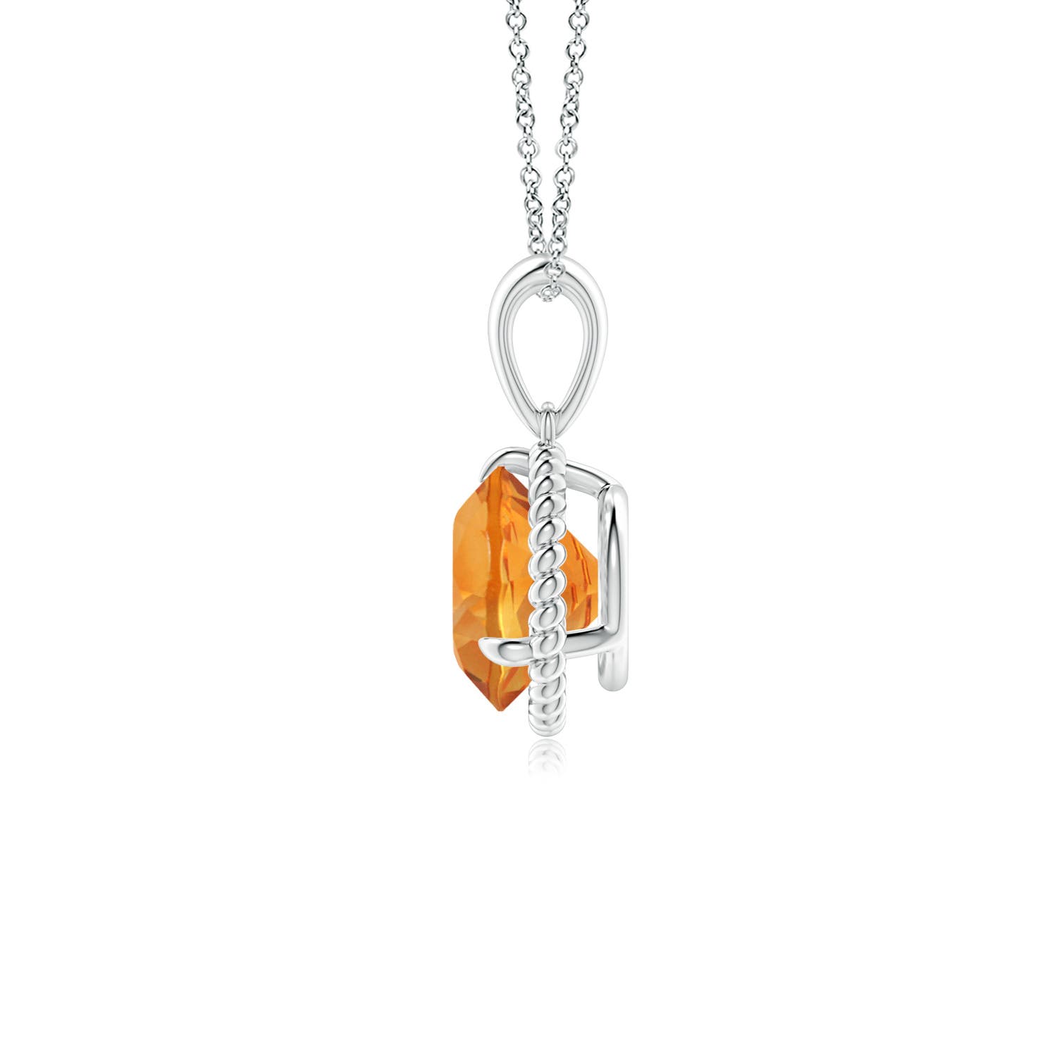 AAA - Citrine / 1.25 CT / 14 KT White Gold