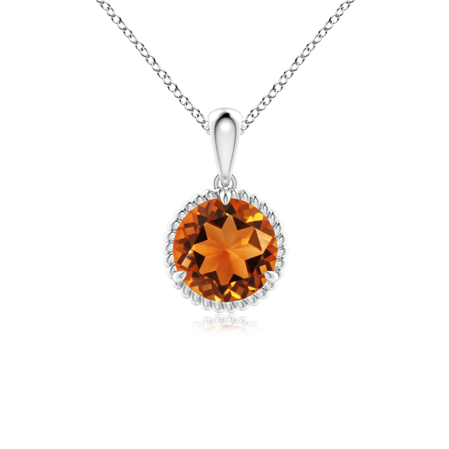 AAAA - Citrine / 1.25 CT / 14 KT White Gold