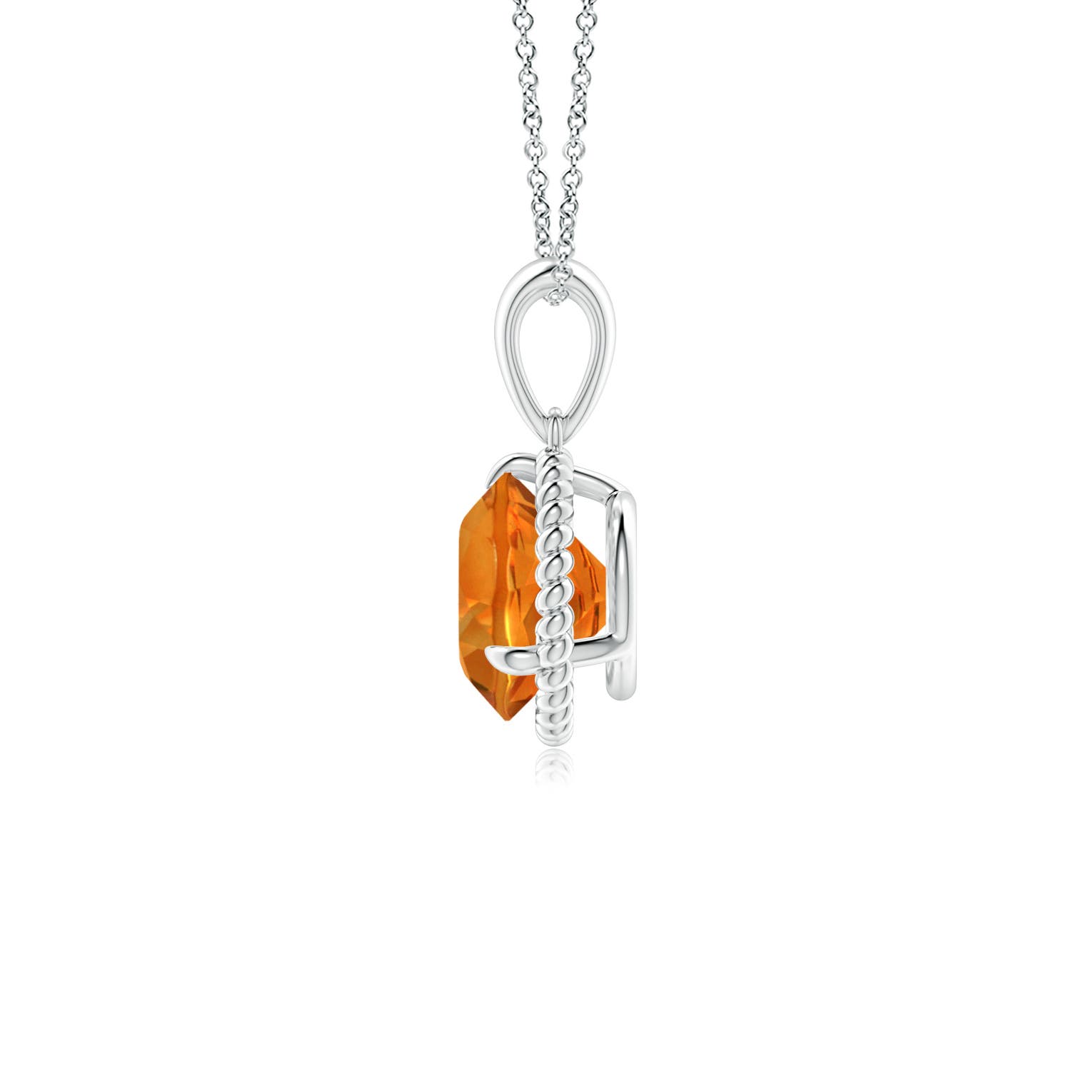 AAAA - Citrine / 1.25 CT / 14 KT White Gold