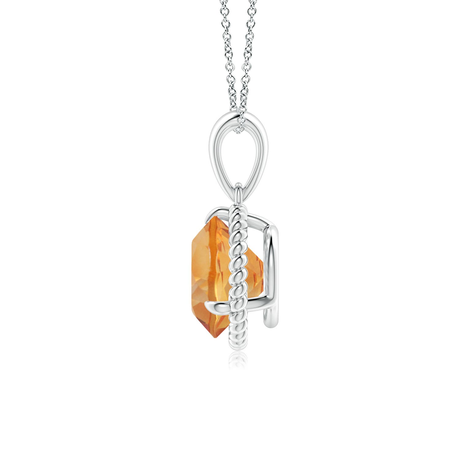 AA - Citrine / 1.7 CT / 14 KT White Gold