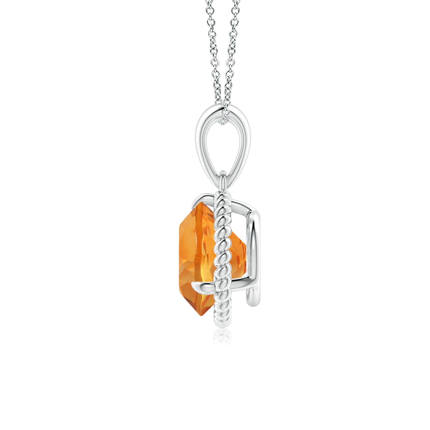 AAA - Citrine / 1.7 CT / 14 KT White Gold