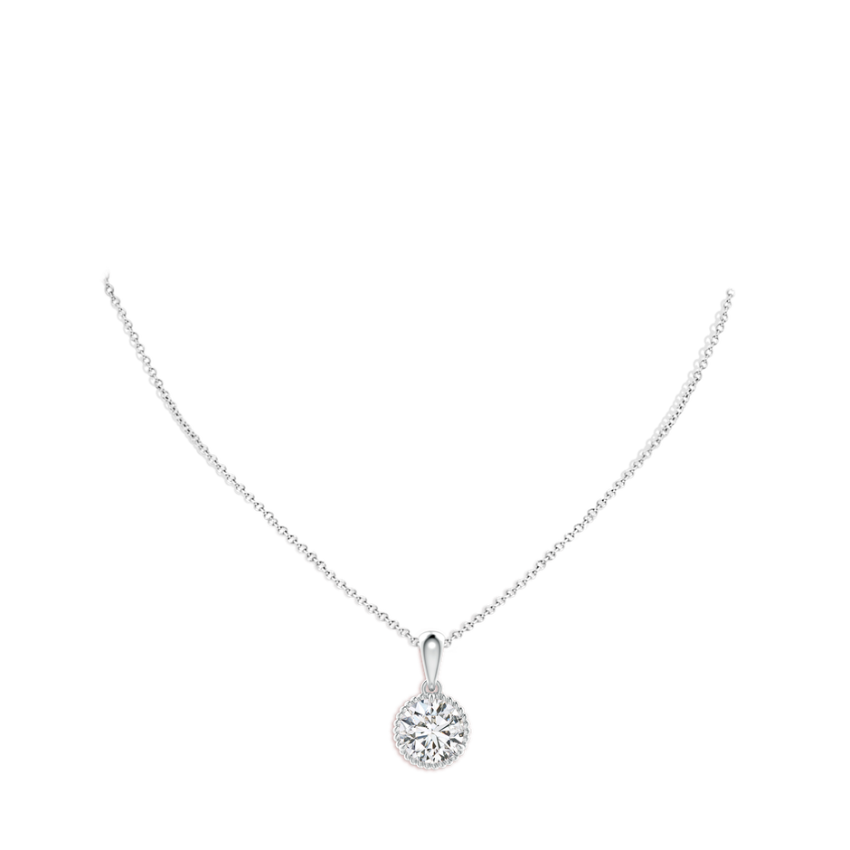 10.1mm HSI2 Rope-Framed Claw-Set Diamond Solitaire Pendant in P950 Platinum pen