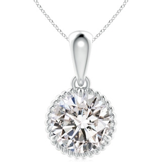11.1mm IJI1I2 Rope-Framed Claw-Set Diamond Solitaire Pendant in P950 Platinum