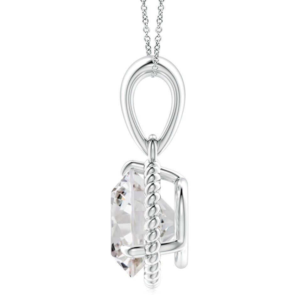 11.1mm IJI1I2 Rope-Framed Claw-Set Diamond Solitaire Pendant in P950 Platinum side 199