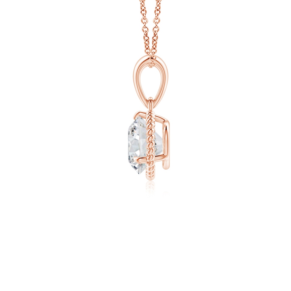 5.1mm HSI2 Rope-Framed Claw-Set Diamond Solitaire Pendant in Rose Gold side 199
