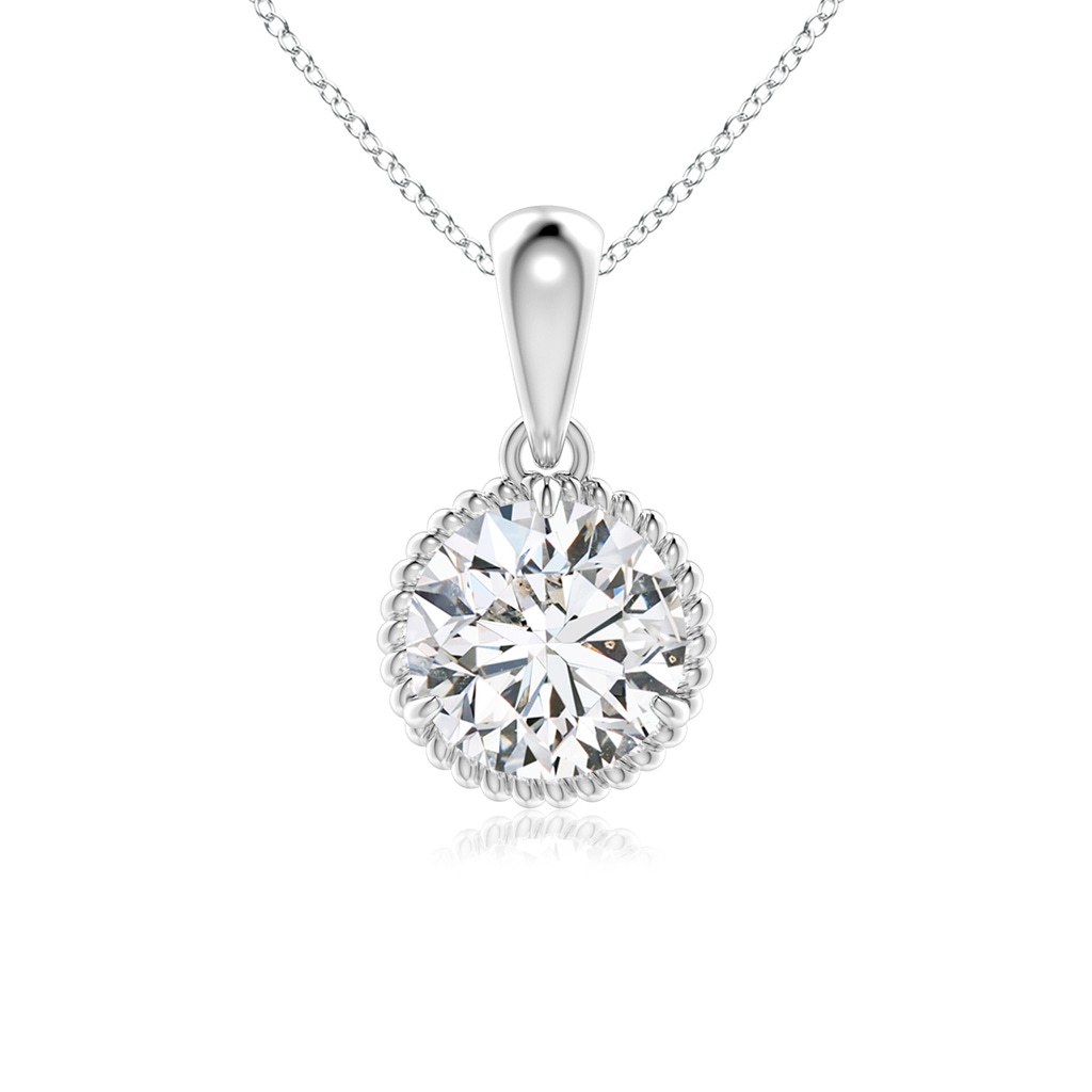 5.1mm HSI2 Rope-Framed Claw-Set Diamond Solitaire Pendant in White Gold