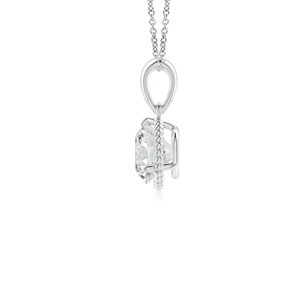 5.1mm HSI2 Rope-Framed Claw-Set Diamond Solitaire Pendant in White Gold - side 199