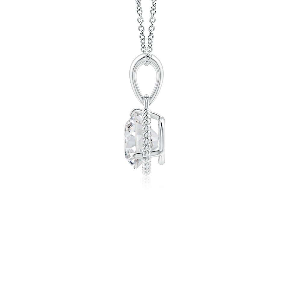 5.1mm HSI2 Rope-Framed Claw-Set Diamond Solitaire Pendant in White Gold side 199