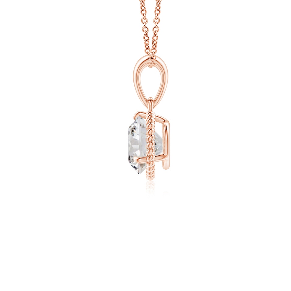 5.1mm IJI1I2 Rope-Framed Claw-Set Diamond Solitaire Pendant in Rose Gold side 199