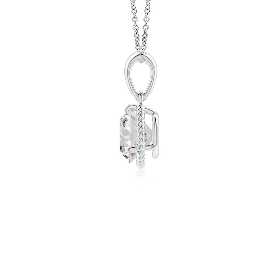 5.1mm IJI1I2 Rope-Framed Claw-Set Diamond Solitaire Pendant in White Gold side 199