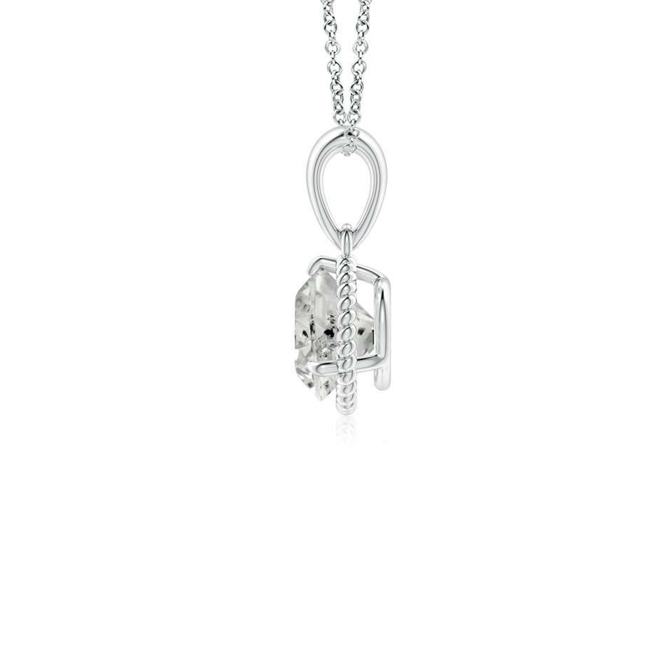 5.1mm KI3 Rope-Framed Claw-Set Diamond Solitaire Pendant in White Gold side 199