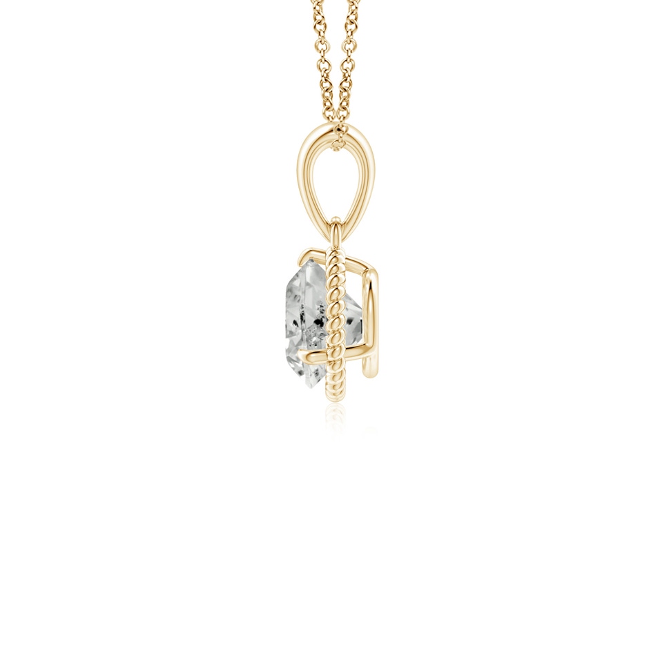 5.1mm KI3 Rope-Framed Claw-Set Diamond Solitaire Pendant in Yellow Gold side 199