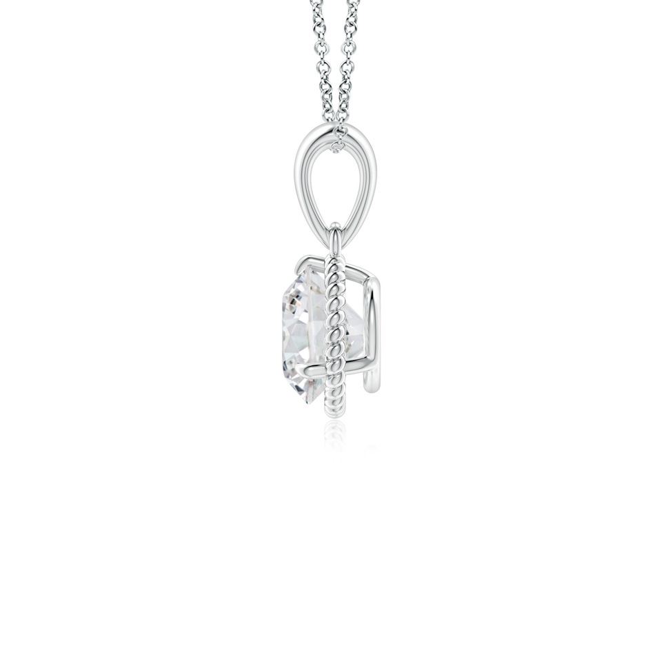 6.4mm HSI2 Rope-Framed Claw-Set Diamond Solitaire Pendant in White Gold side 199