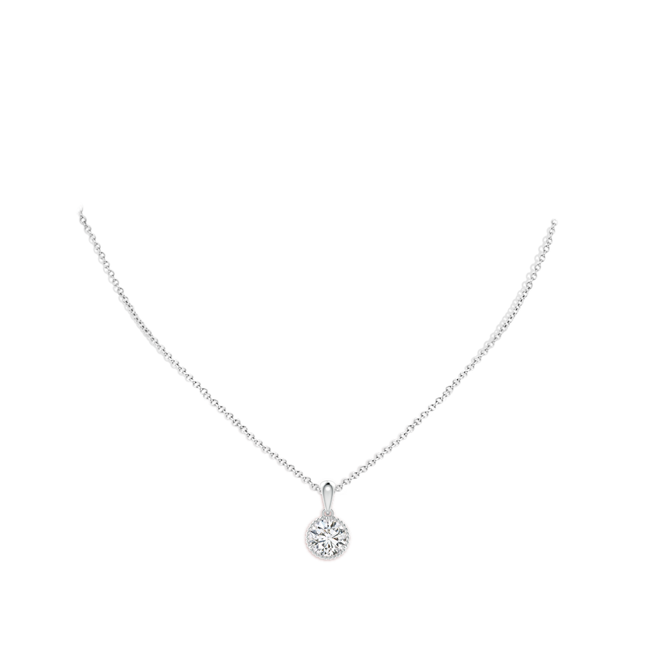 6.4mm HSI2 Rope-Framed Claw-Set Diamond Solitaire Pendant in White Gold pen