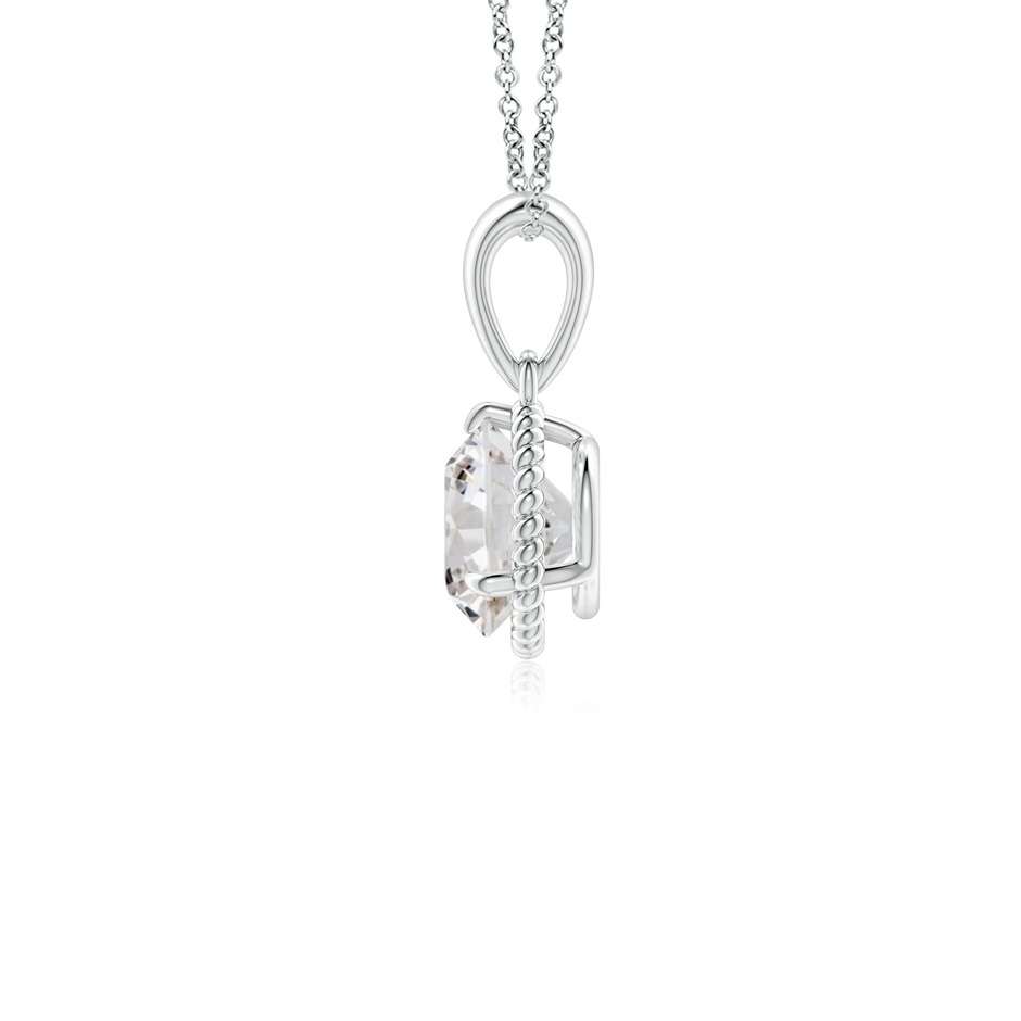 6.4mm IJI1I2 Rope-Framed Claw-Set Diamond Solitaire Pendant in White Gold side 199