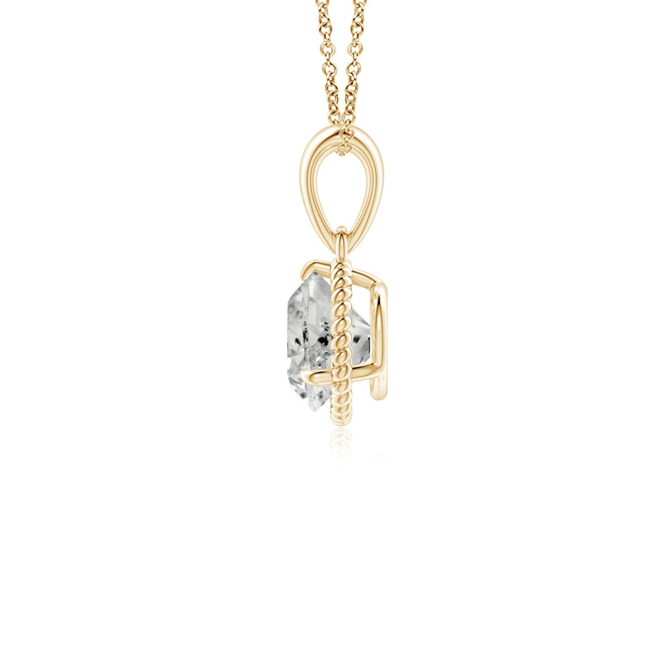 6.4mm KI3 Rope-Framed Claw-Set Diamond Solitaire Pendant in Yellow Gold side 199