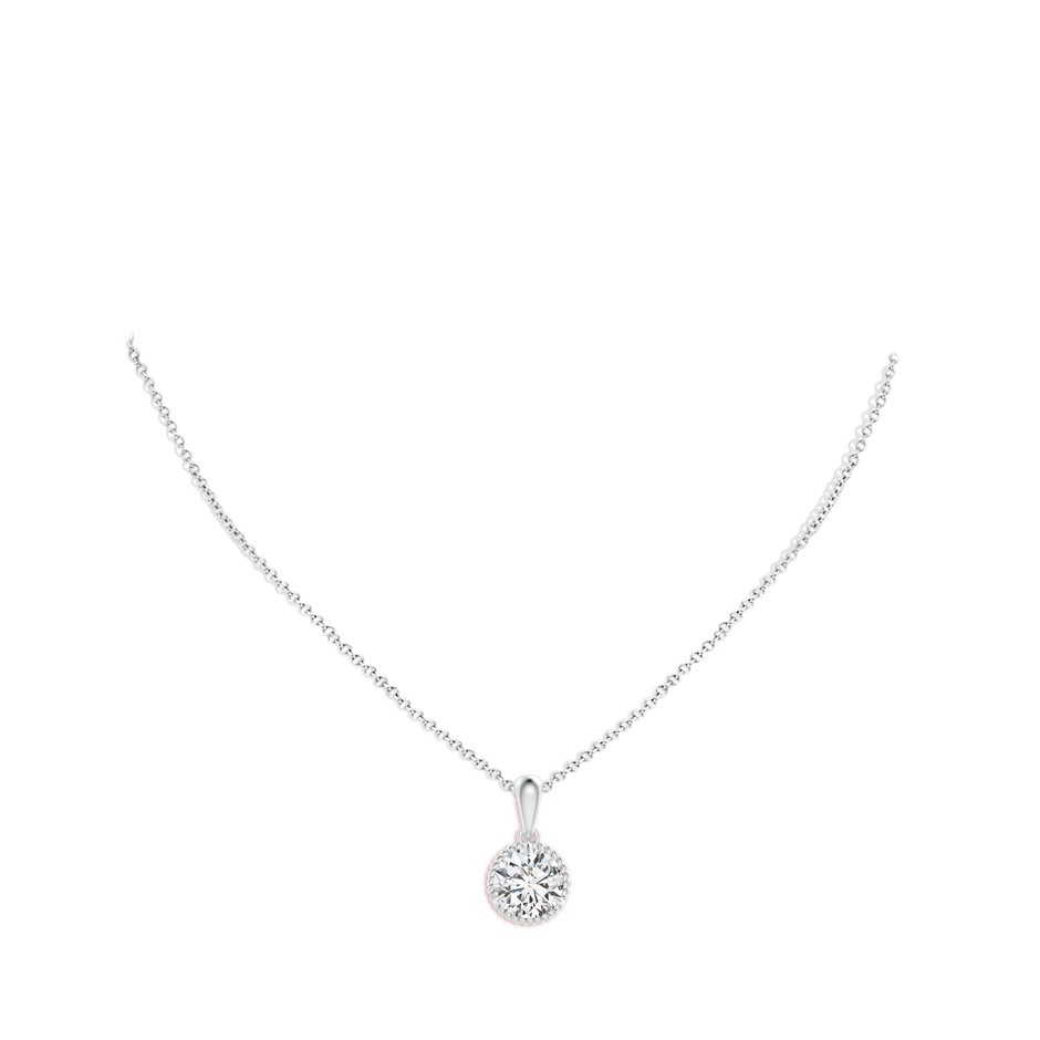 8.1mm HSI2 Rope-Framed Claw-Set Diamond Solitaire Pendant in White Gold pen